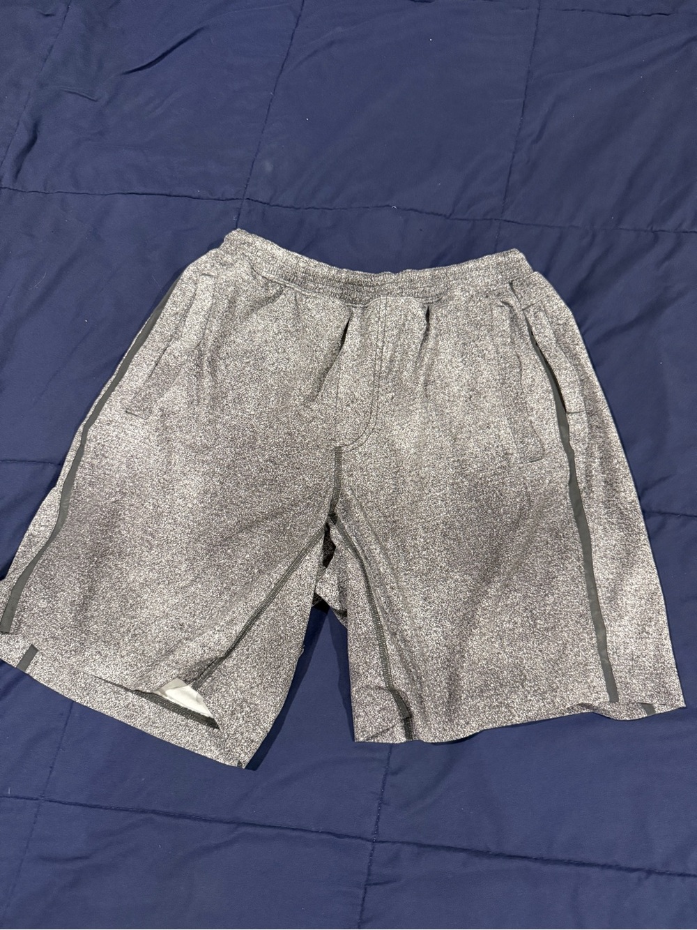 Lululemon Grey Men’s athletic shorts with drawstring waist size small